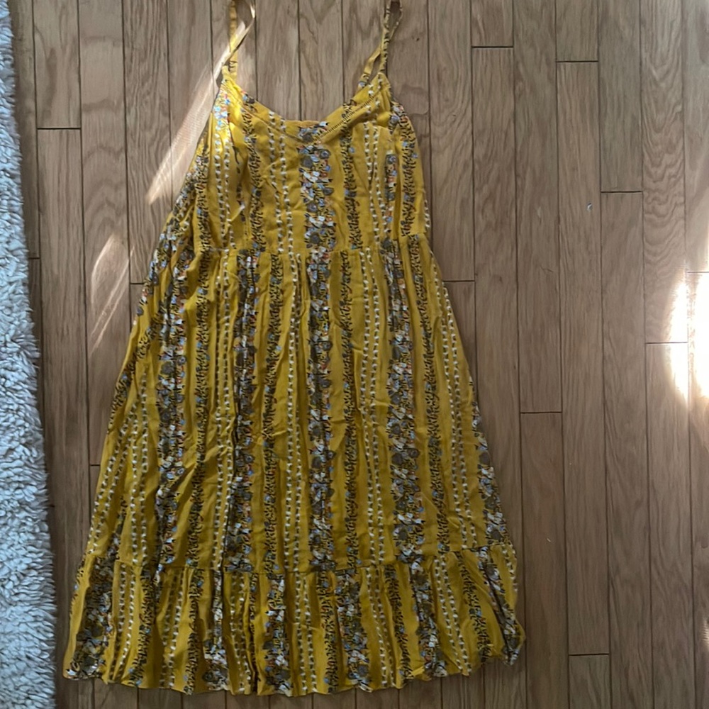 Yellow Dress with Floral Pattern